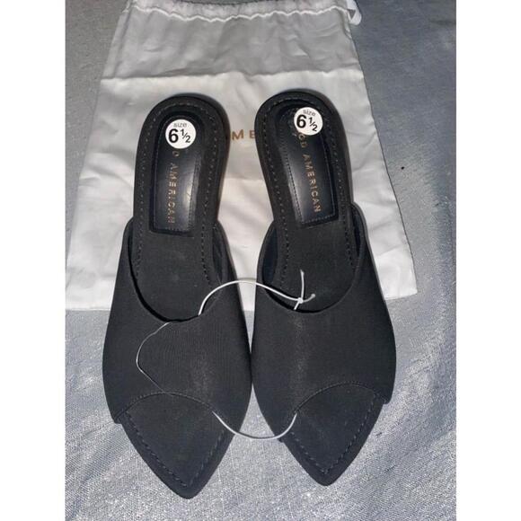 Women's Good American Black wedge Heels Size 6.5 - Picture 3 of 7